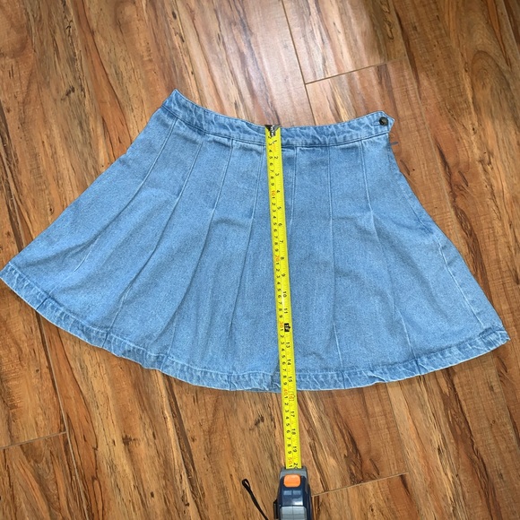 Pleated Jean Skirt - Picture 7 of 10